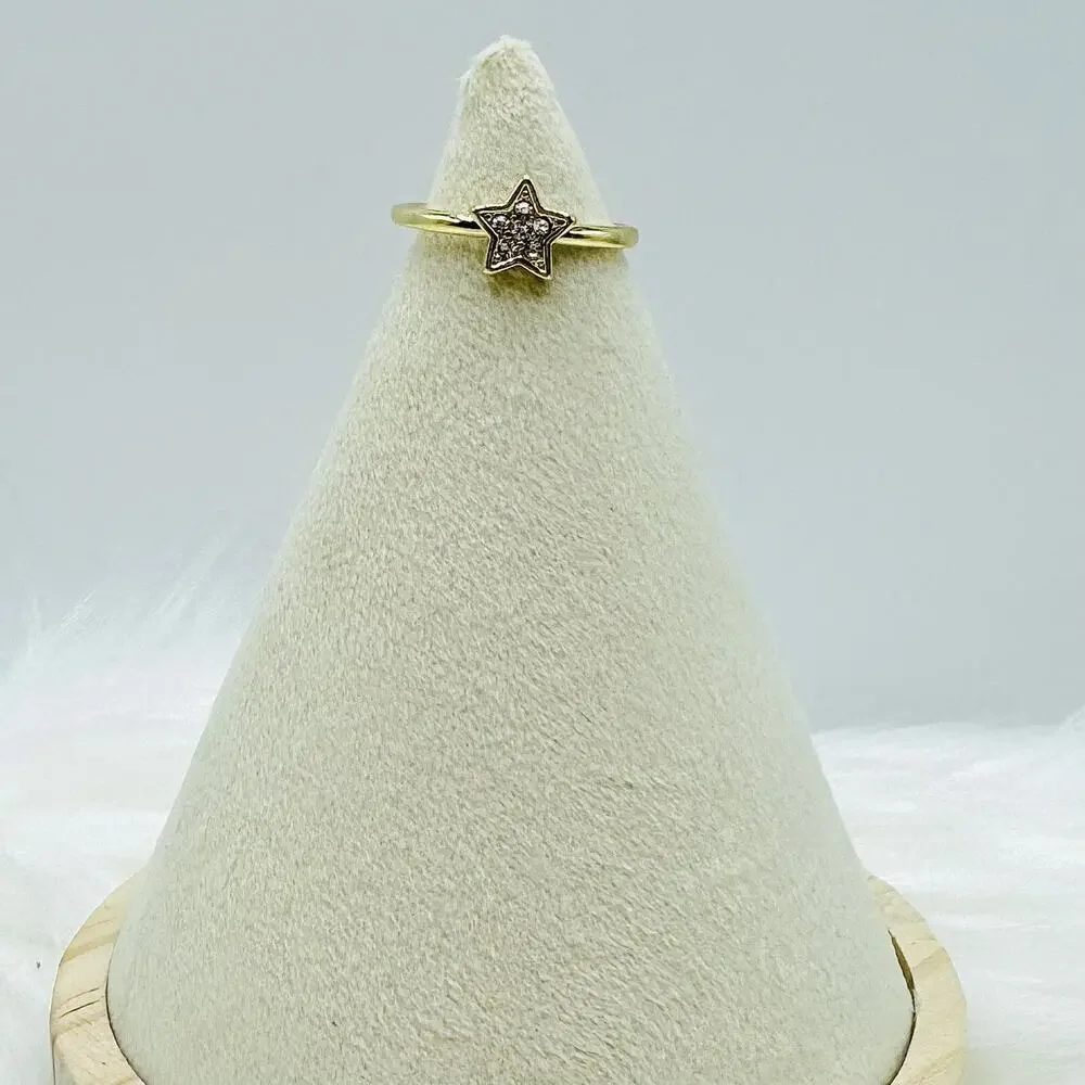 Dainty Chic Sparkly Star Promise Ring Size 6
